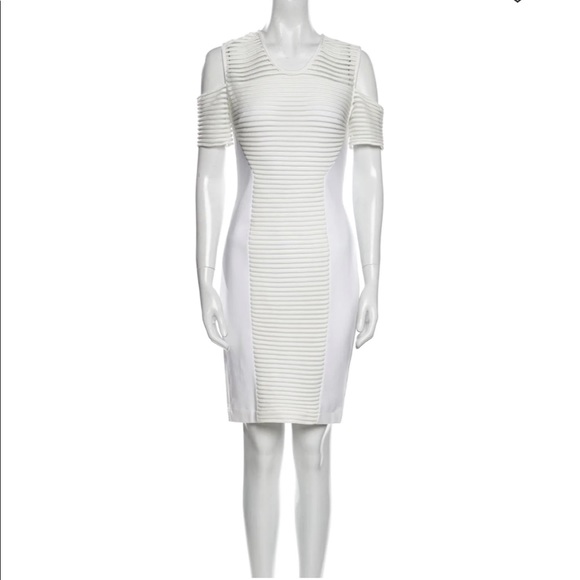 Yigal Azrouel White Striped Mini Dress - Picture 9 of 11